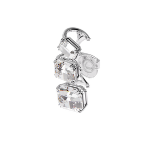 swarovski millenia ear cuff  graduated crystals  white  rhodium plated
